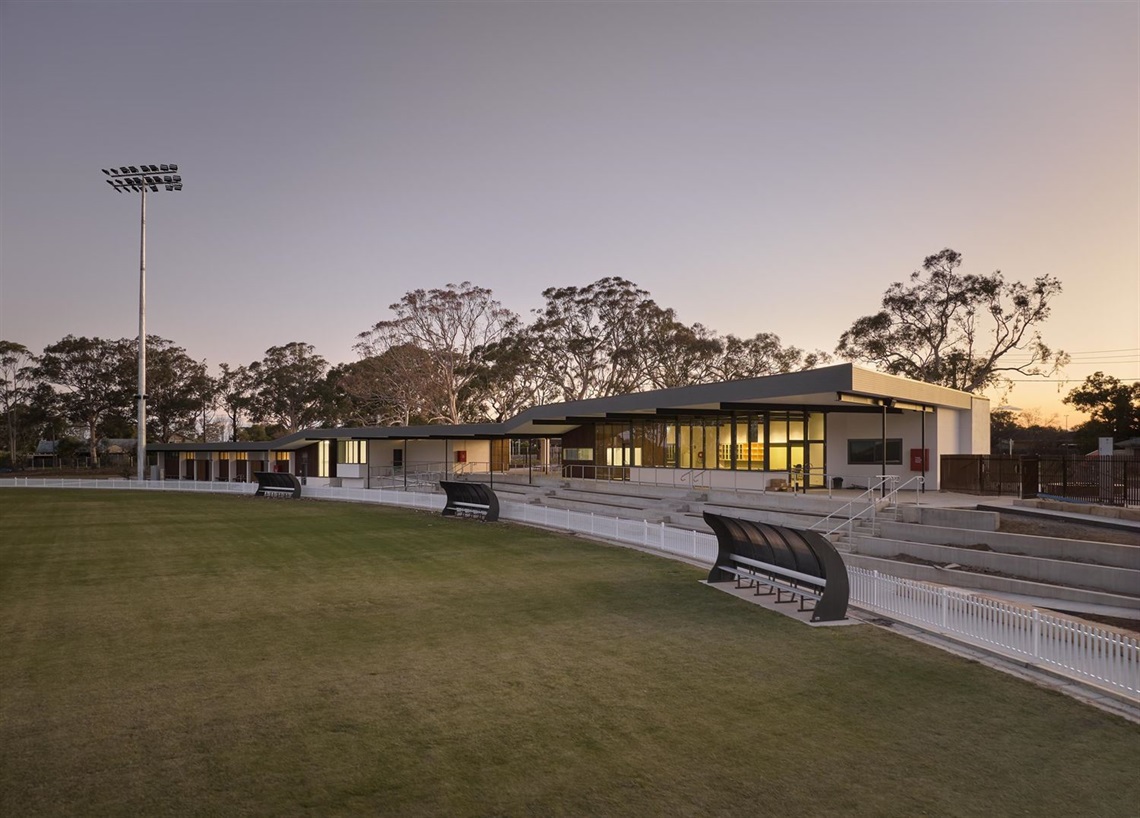 A photo of the new facilities at the Artie Smith Oval